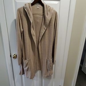 Barefoot Dreams Cozy Chic Lite hooded cardigan